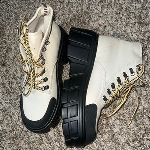Beige Platform Boot